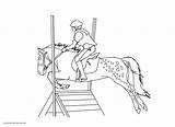 Coloring Horse Pages Printable Show Jumping Horses Popular sketch template