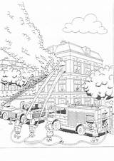 Brandweerauto Kleurplaat sketch template