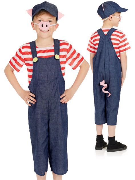 child   pigs costume boys girls pig fancy dress kids world