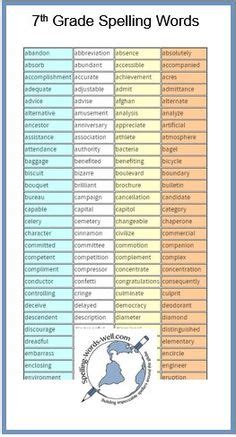 grade spelling words  activities