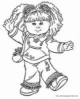 Cabbage Patch Coloring Kids Pages Kid Color Printable sketch template