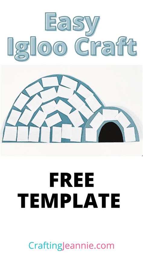 igloo craft  template crafting jeannie winter activities
