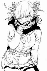 Mha Kolorowanki Toga Himiko Dibujos Deku sketch template