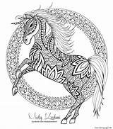 Mandala Unicorn Coloring Adult Printable Pages Drawing Color Print Paintingvalley Drawings sketch template