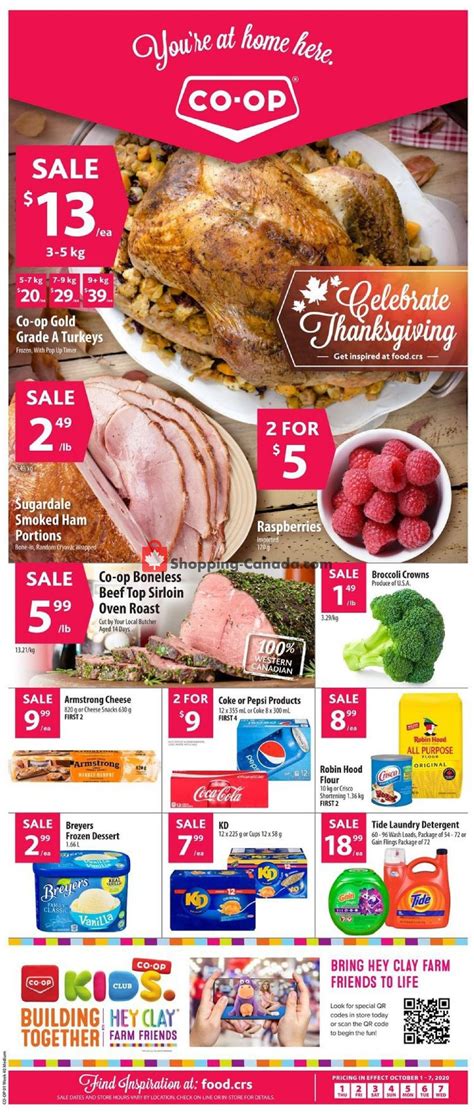 op canada flyer food celebrate thanksgiving  october  october