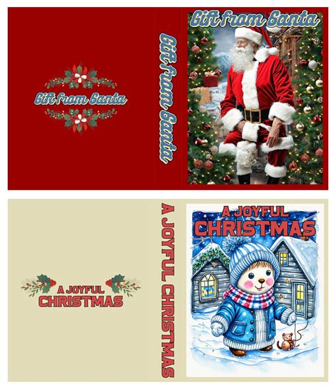 christmas miniature printable book covers