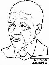 Nelson Mandela sketch template
