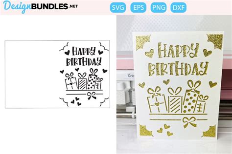 happy birthday card svg cricut card svg