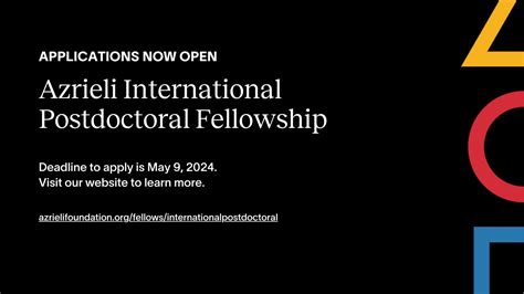 Azrieli International Postdoctoral Fellowship Call For Applications