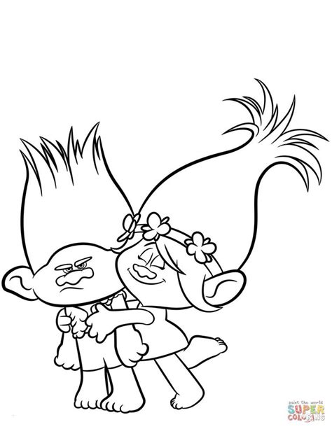 coloring pages  branch  trolls bubakidscom