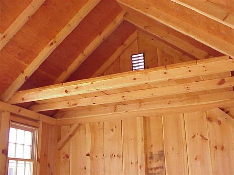 shed  loft plans loft  ft  building width interior options shed interior storage