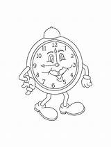 Coloring Clock Pages sketch template