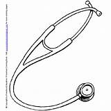 Coloring Doctor Pages Tools Kids Doctors Clipart Stethoscope Printable Color Family Colouring Jobs People Hospital Cliparts Library Sheets Stetoscope Template sketch template
