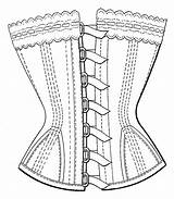 Corset Coloring Template sketch template