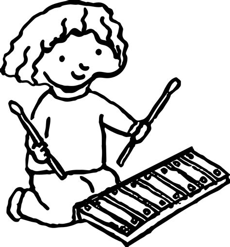 xylophone coloring pages  kids coloring  kids xylophone