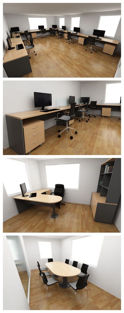 propuesta de mobiliario  oficina  consta de espacios compartidos sala de reuniones