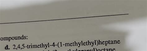 solved ompounds   trimethyl   methylethylheptane