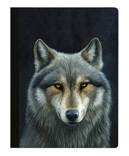 painting   grey wolf  yellow eyes  brown fur   black