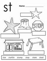 Blends Coloring Pages Digraphs Beginning Printable Preview sketch template