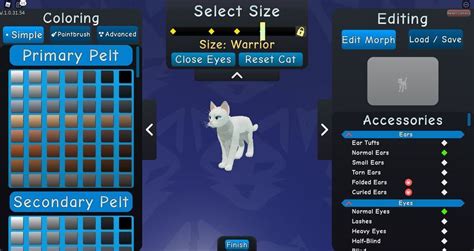 categorycharacter customization warrior cats ultimate edition wcue wiki fandom