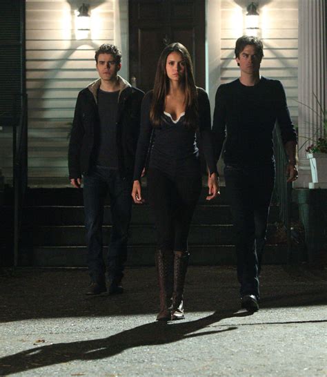 The Vampire Diaries First Look Elena Damon And Stefan