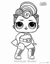 Lol Coloring Surprise Pages Doll Stardust Printable Queen Colouring Dolls Bettercoloring Print Color Getcolorings Categories sketch template