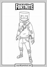 Fortnite Coloring Printable Pages Print Color Game sketch template