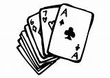 Playing Cards Clipart Card Library sketch template