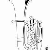 Tuba Coloring Pages Musical Musicals Choose Board Sousaphone Instruments sketch template