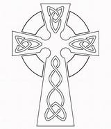 Celtic Cross Coloring Drawing Patterns Template Line Outline Printable Simple Stencils Designs Carving Knot Pages Crosses Pattern Drawings Templates Wood sketch template