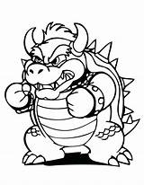 Bowser Coloring Pages Printable Kids sketch template