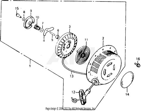 honda wtx  water pump jpn vin gc  parts diagram  wtx recoil starter