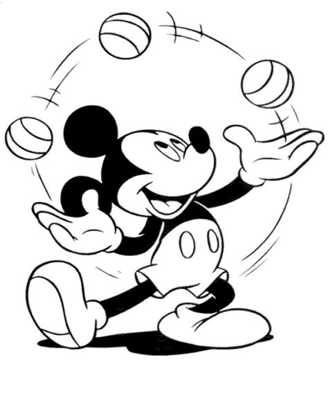 learning  mickey mouse coloring pages