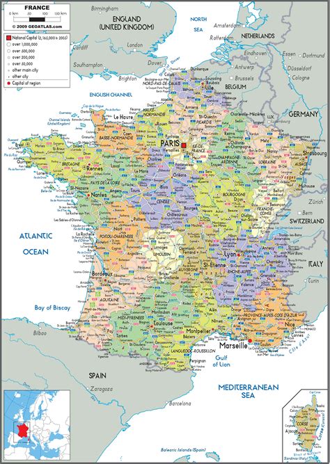 france political wall map  graphiogre mapsales