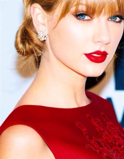 Red Lips Makeup Taylor Swift Make Up Tips Pinterest