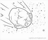 Meteor Asteroid Malvorlagen Rakete sketch template