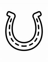 Horseshoe Template Outline Lucky Bulletin Board Subject sketch template