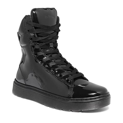 lyst dr martens mix high top sneakers  black