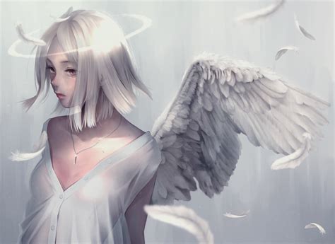 Girl Fantasy 1080p Fantasy Art Anime Feathers Fantasy Girl Wings