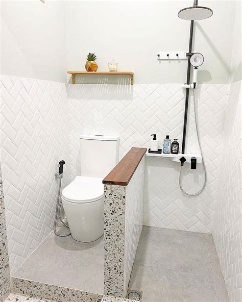 desain kamar mandi minimalis terbaik  ukuran sempit