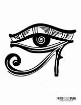 Eye Horus Ancient Adults Printcolorfun sketch template