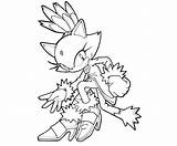 Sonic Blaze Colouring sketch template