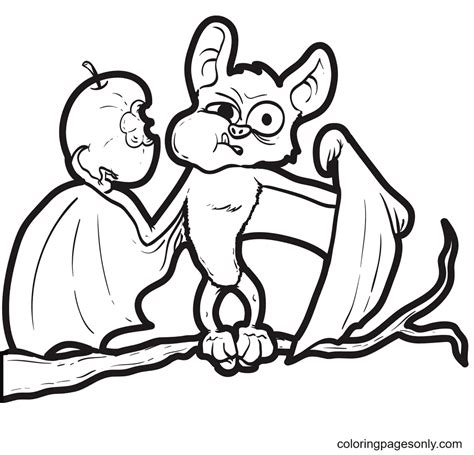 scary halloween bat  printable coloring pages halloween bats