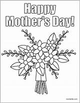 Coloring Pages Mother Bouquet Mothers Flower Kids Printable Mombrite Smallest Yarn Stems Choice Creative Would Fun Green Add sketch template