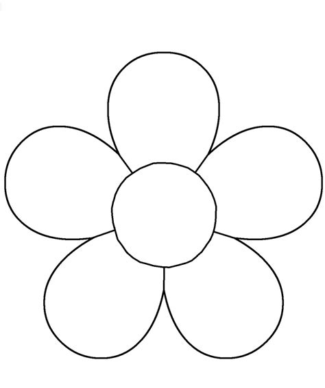 petal flower template  printable