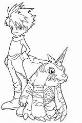 Digimon Gabumon Escolha sketch template