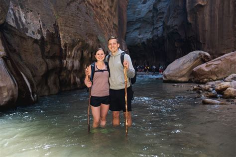 hiking  narrows  zion national park