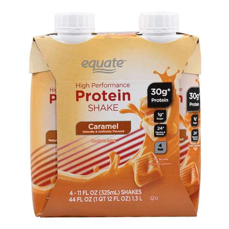 equate high performance protein shake caramel  oz  ct walmart