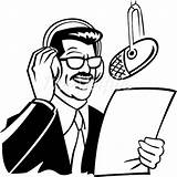 Announcer Clipart Radio Clip Cliparts Jockey Disc Announcers Man Days Library Wild Words Going Clipartpanda sketch template