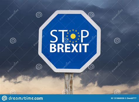 stop brexit sign stock photo image  referendum background